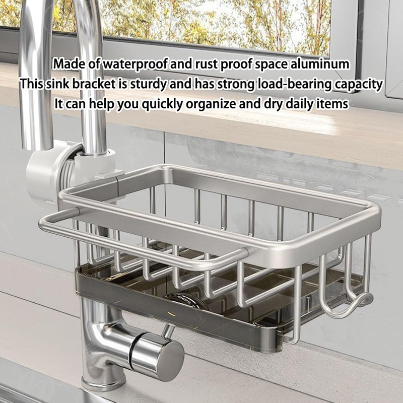 DINGFENG Sink Organiser, Kitchen Sink Organiser, Additional Reinforcement Sink Organiser,