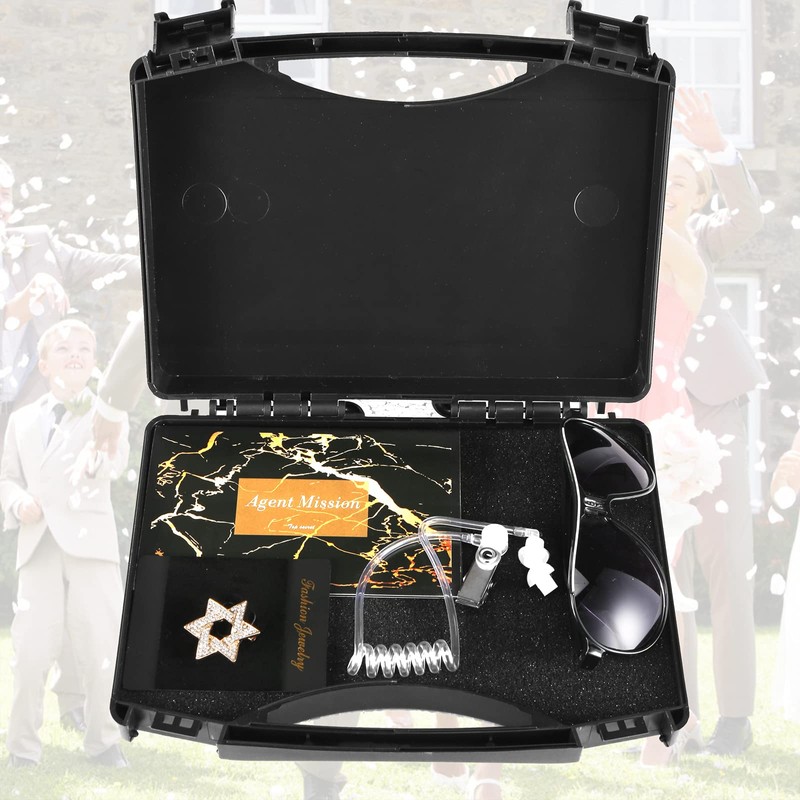 Btriger Wedding Ring Bearer Gifts Set, Ring Security Box with