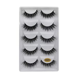 5 Pairs Mink Eyelashes Ultra Dense Stage Makeup Natural False Eyelashes Long Eyelashes Extensions Fake Eyelashes Handmade (G503)