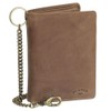 Luxury Leather Biker Wallet with Chain Biker Purse 10 cm
