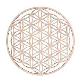 Rayher Wooden Decoration, FSC Mix Credit, 15 cm Diameter, Natural, Flower of Life, 1 Piece, 46736505