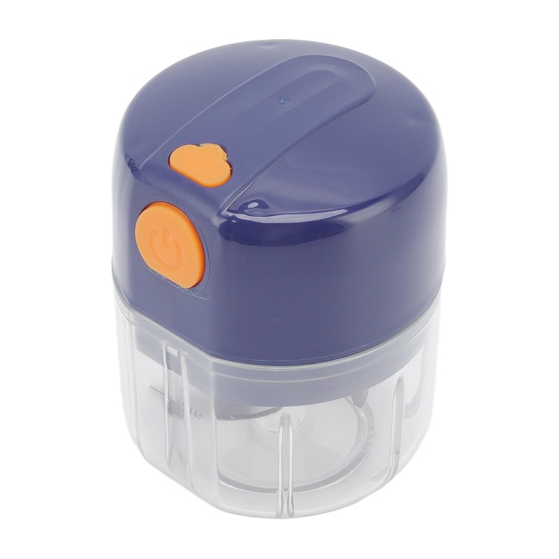 Garlic Chopper Electric Portable Blue 3 Blade Design 250mg Capacity