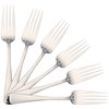 6 Fish Forks 19 x 2.65 cm High-Gloss Polished Stainless