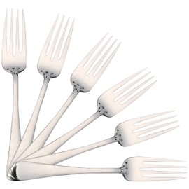 6 Fish Forks 19 x 2.65 cm High-Gloss Polished Stainless Steel 18/0