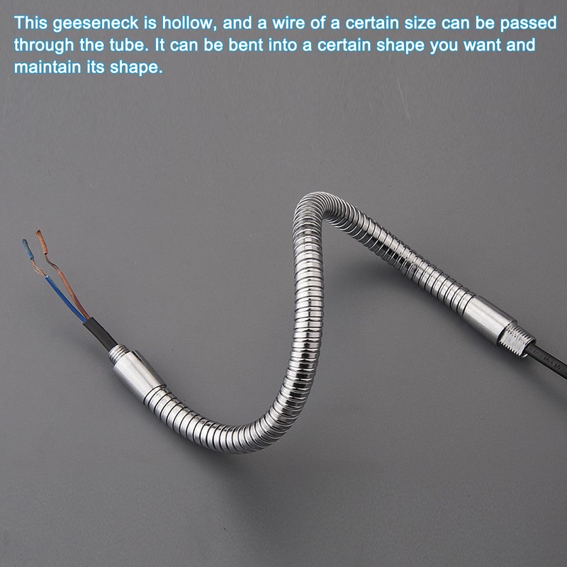 PATIKIL 15.7" Universal Gooseneck Hose, 1 Pcs M10 Fine Thread