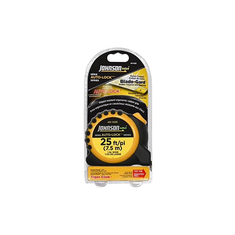 Johnson Level & Tool 40-1425 25' x 1" Auto-Lock™ Inch/Metric
