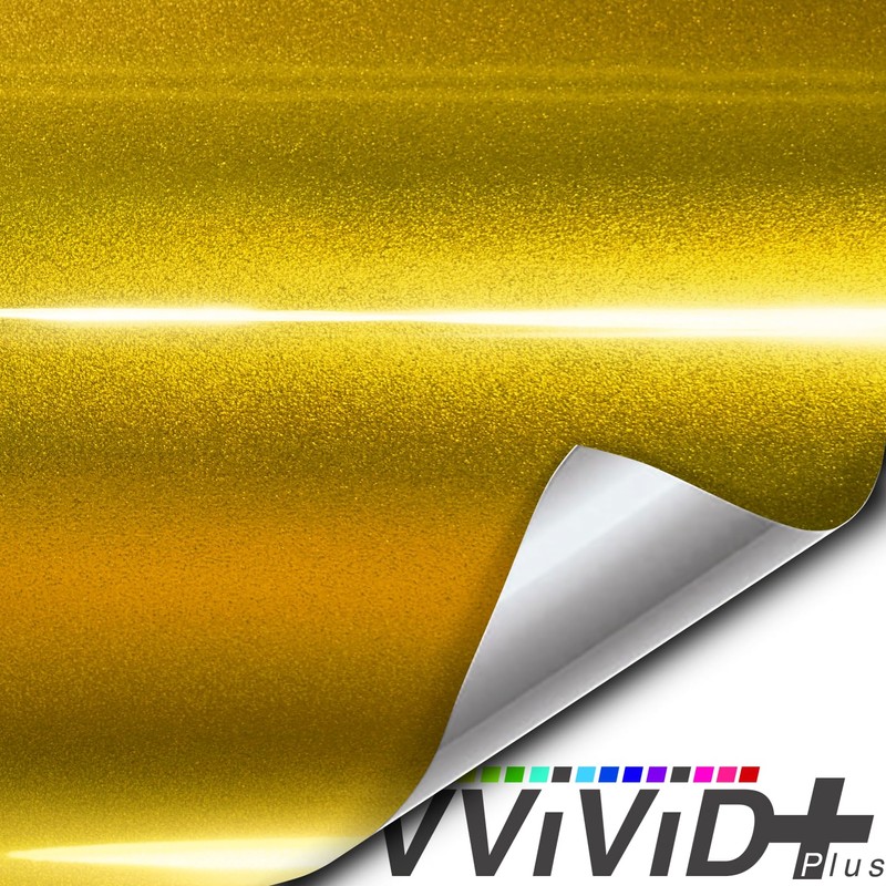 VViViD XPO Gloss Metallic Gold Vinyl Car Wrap Film (3ft