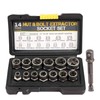 Bolt Extractor Kit,14 Pcs Nut Extractor Socket Set,1/4”-3/8” Drive Drive
