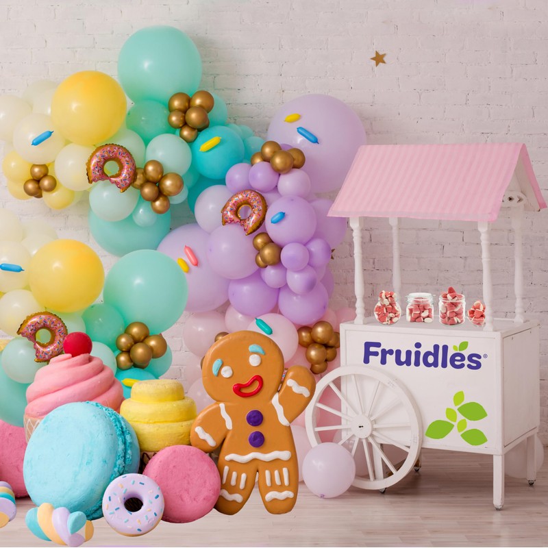 Fruidles Strawberry Gummy Drops Candy, Delicious Sugar Coated Fruit Flavors