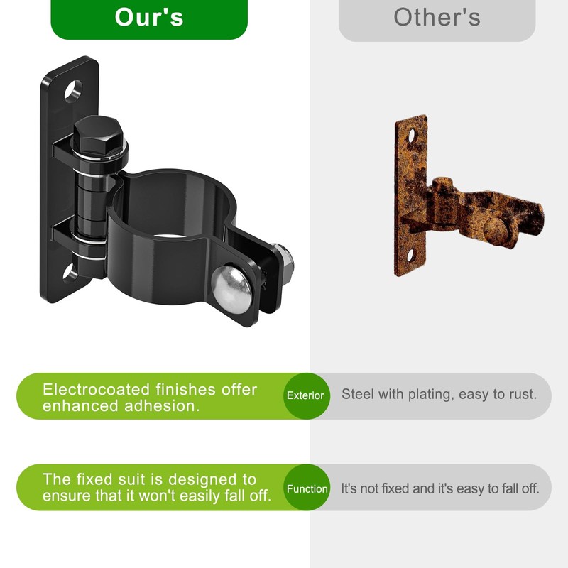 Insaga Gate Hinges Heavy Duty Carbon Steel Chain Link Fence