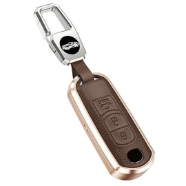 ontto Smart Key Case, Key Cover, Key Cover, Keychain, Stylish, High Quality, Scratch Resistant, For Mazda, CX-3, CX-5, CX-8, Atenza, Atenza Wagon, Biante, Etc., For Mazda, Remote Control Key,