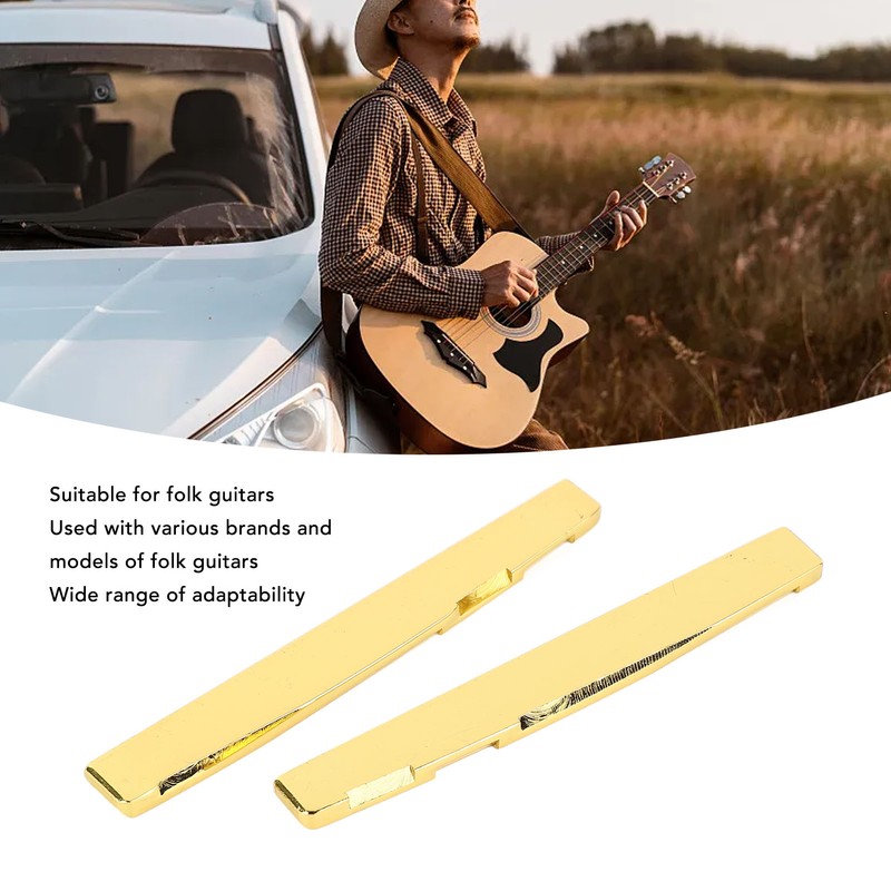 Acoustic Guitar Saddle Bridge Replacement Brass Metal Musical Instrument Accessories