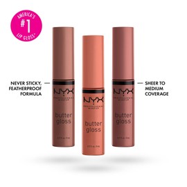 NYX Butter Gloss Pack of 3 Sugar High Spiked Toffee Butterscotch Lip Color
