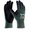 ATG 34-8743/08 Safety and Work Wear Gloves, Green/Black, Size 8/M
