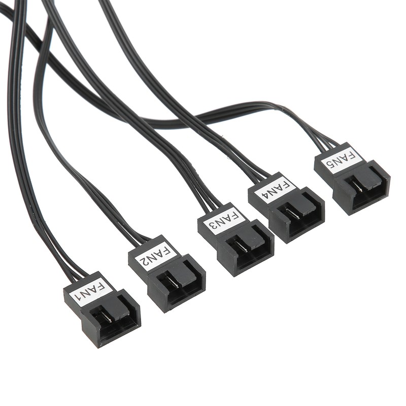 Computer Temp Monitor PVC Lens Panel Display 5 Sets Fan