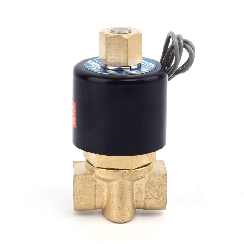 SNS AC110V 1/4" NPT Brass Electric Solenoid Valve Normally Open