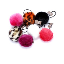 Peppercorn Kids Pompom Hair Tie- Hot Pink