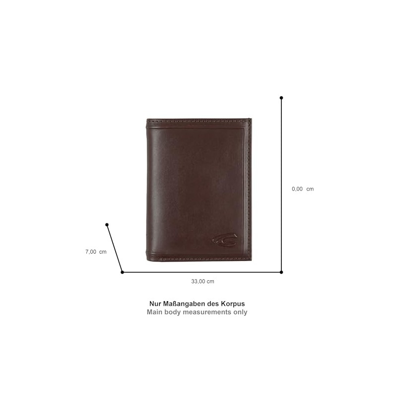 camel active Mens Wood Travel Accessory Wallet Brown, brown, S