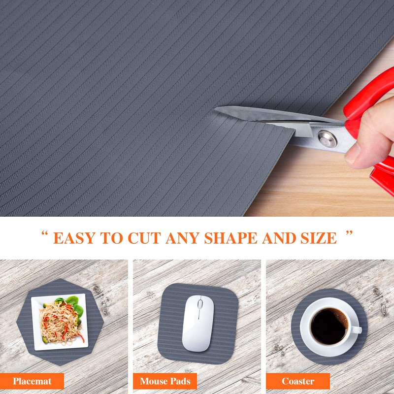 Mcrbeay Shelf Liners for Kitchen Cabinets, Refrigerator Liners Non Adhesive