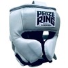 PRIZE RING "Professional SS" Genuine Leather Headgear Silver/White Large