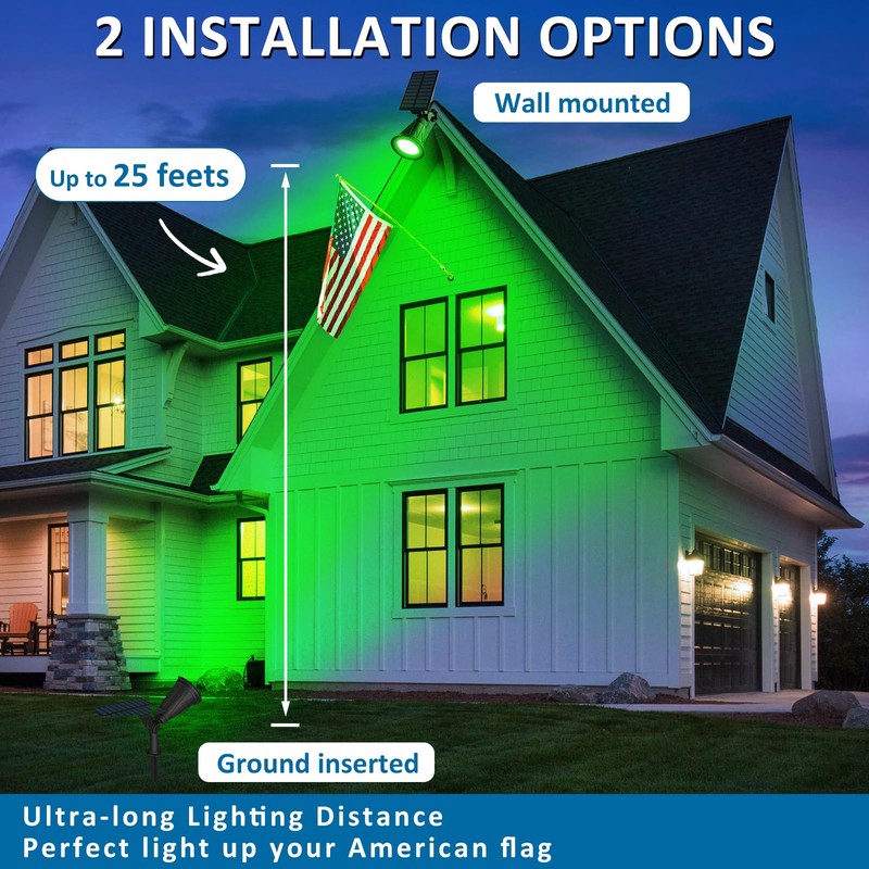 T-SUNUS Green Solar Landscape Spot Lights Christmas IP65 Waterproof Garden