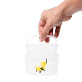 Glob Mops Square Mop Bucket w/Slotted Handled Inner Basket