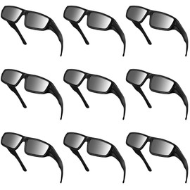 UCQKLI Solar Eclipse Glasses 2024(9 Pack),CE and ISO 12312-2:2015(E) Certified Solar Viewing Glasses,Total Eclipse Glasses Plastic,Sun Safe Shades for Adult or Teen, Medium