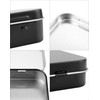 QWORK® Pack of 20 rectangular metal tins with lid, 95