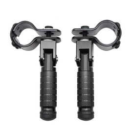YWLUWEI M8 Motorcycle Foot Rests Motorbike Foldable Foot Pegs Front Footpeg Rear Footpeg Electric Car Anti-Skid Rearsets Folded Footrest Bicycle 90 Degree Fixed Folding Passenger Pedal Supports(Black)