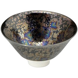 aito kta857 Kyō Ware Kiyomizu Pottery Porcelain Kiln Glass, Black Rainbow