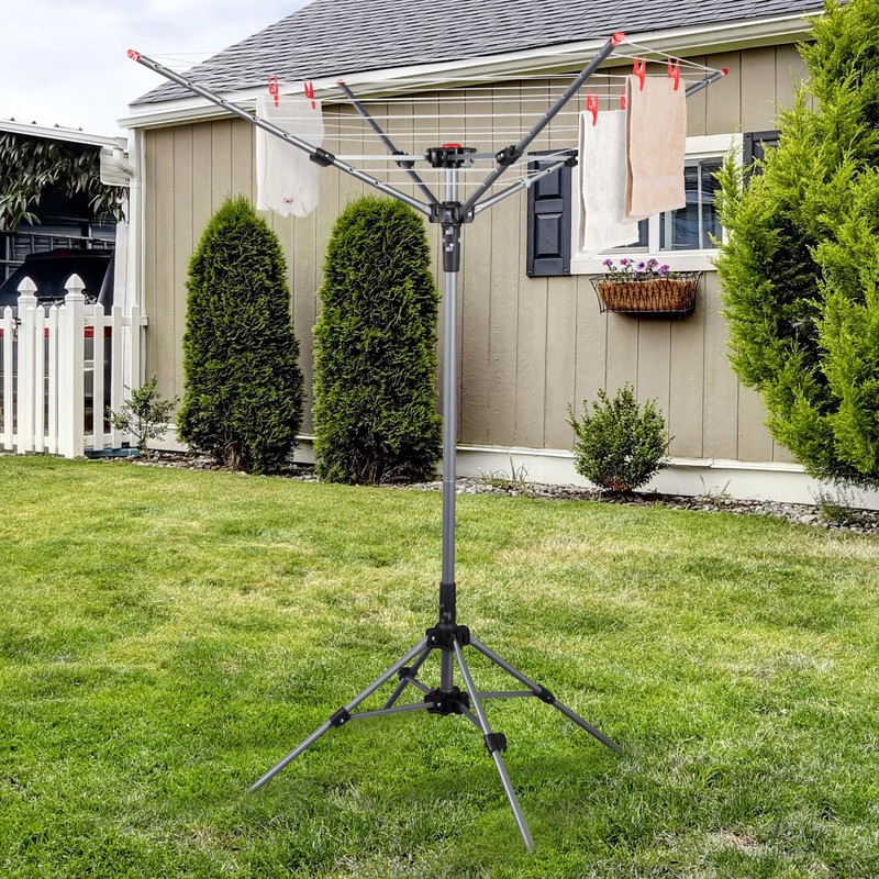 STO STO Portable Umbrella Clothesline, 82 Feet Rotary Drying Rack