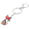 DALANE Enamel Alloy Sweet Cat Keychains Kitten Car Key Ring