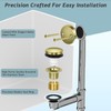 Tip-Toe Bathtub Drain Kit with Two-Hole Overflow Plate, Premium Quality