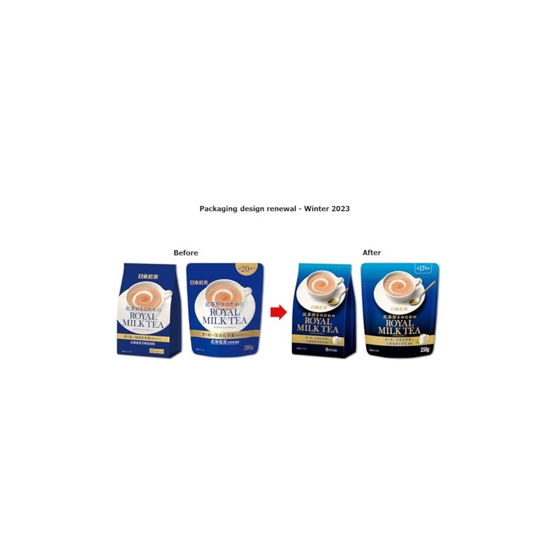 Nittoh Kocha Japanese Instant Royal Milk Tea, 250g, Set of