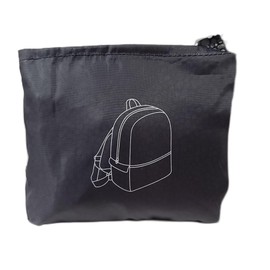 Black & White Foldable Backpack - Perfect for Travel! Easily folds up into small square!