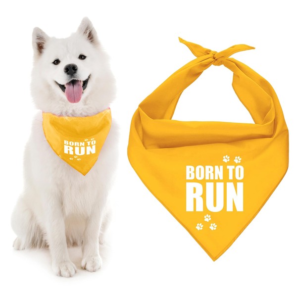 Parisian Pet Unisex Dog Bandanas with Printed 'Born to Run'