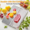 ZYBIDEAL 3Pcs 100% Pure Titanium Cutting Board with Groove, Scratch