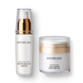 Esterike [Placenta Serum] Beauty Essence Lotion, 1.0 fl oz (30 ml) & Seaweed Moisturizing Gel, 1.8 oz (50 g), 2 Piece Set, Transparent Skin, Synergistic Effect, Aging Care, Salon Quality, Transparent