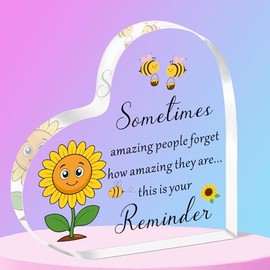 QMVMV Inspirational Acrylic Plaque Gifts for colleague teacher friend mentor, thank you gifts for Women Men - Sometimes Amazing People Forget How Amazing They Are...