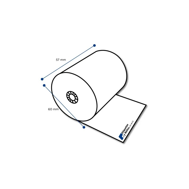 Rollo Termico 57mm X 60 Mm - 39 Mts
