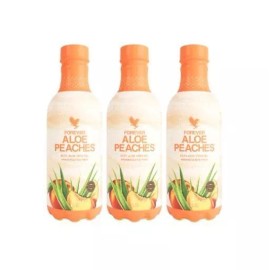 Forever Living 3 bottles of Forever Aloe Bits N’ Peaches 33.8 fl.oz (1 Liter) KOSHER / HALAL