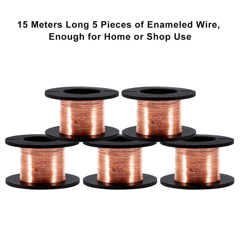 5pcs 0.1mm Enamelled Wire Copper Winding Wire Enamelled Repair Wire