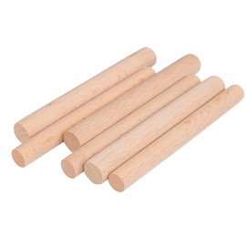 JIHUOO Pack of 12 10 cm Wooden Sticks Wooden Sticks Round Craft Sticks Wooden Stick Round Wood Craft Supplies