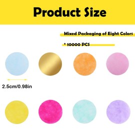 10000PCS/100g Multicolor Paper Confetti 1inch Wedding Confetti Round Table Paper Confetti for Balloons Valentine's Day Wedding Birthday Party Decoration