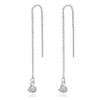 DTPSilver - 925 Sterling Silver Ball Knot Pull Through Earrings