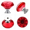 Ravinte Pack of 10 Crystal Drawer Knobs and Handles, Red