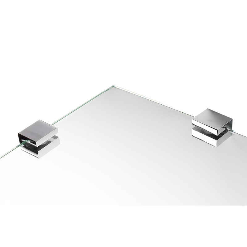 Mount-It! Glass Corner Shower Shelf for Bathroom, Wall Mounted with