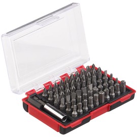 AGT Professional Bit Set: 61 Piece Bit Set with Magnetic Bit Holder, Chrome Vanadium Steel (Bit Box, Bit Assortment, Screwdriver)