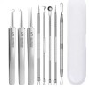 블랙헤드 피부 8종세트 압출 도구 뷰티도구 관리 케어 청결 세트 Blackhead Skin Care 8-Piece Set Pore Extractor Beauty Tool Kit [8-piece set]