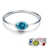 925 Sterling Silver Mother & Child Birthstone Stackable Ring Set